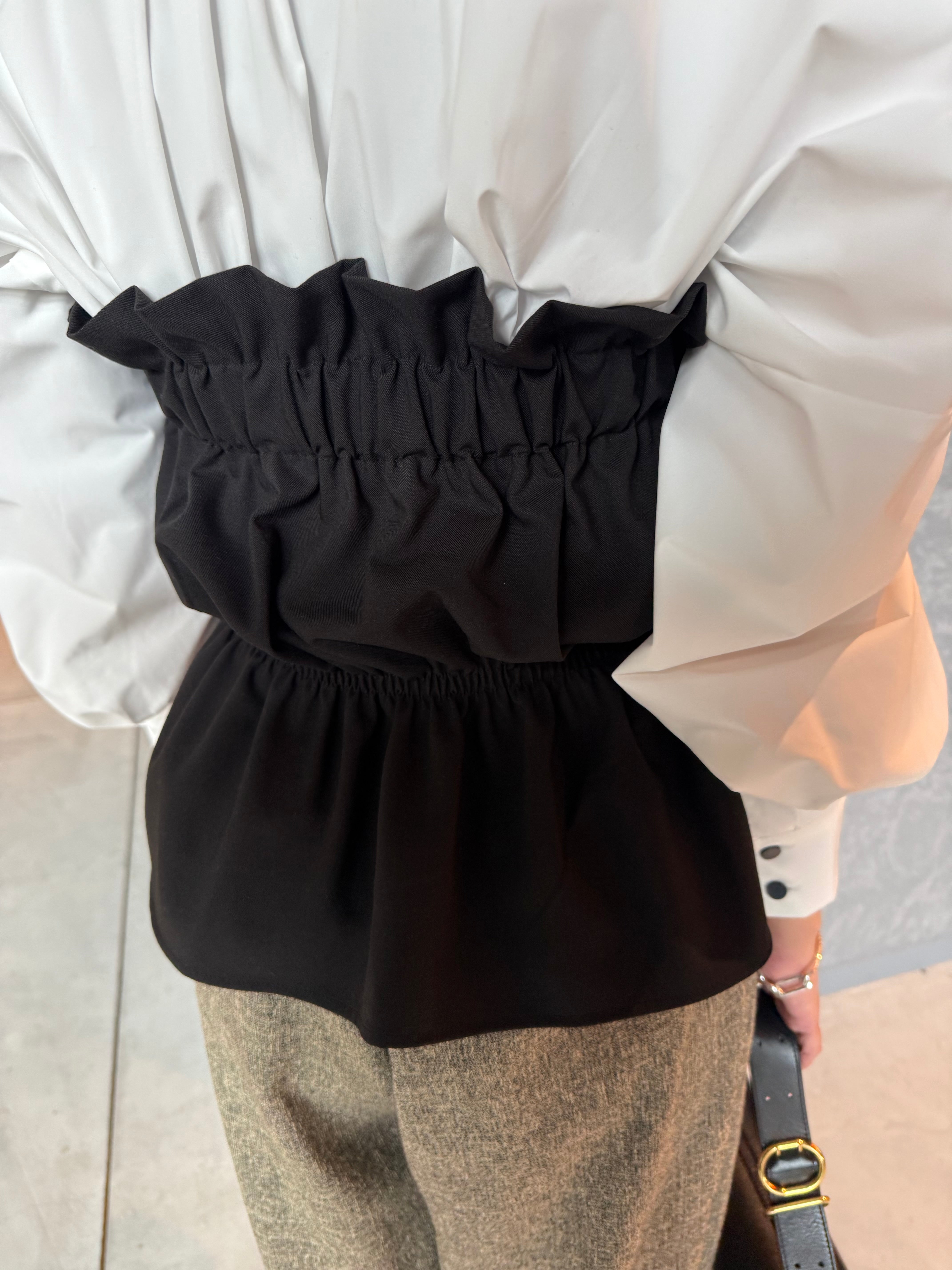 新作300円OFF] ギャザービスチェ / ブラック – fosie