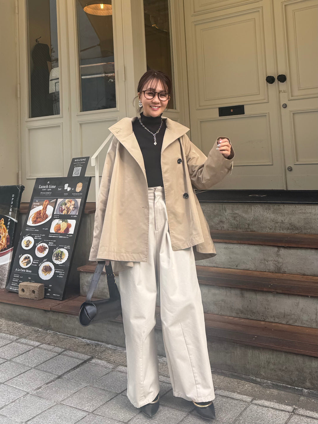 【予約】スタンドカラーミドルコート / ベージュ(2月下旬発送予定)