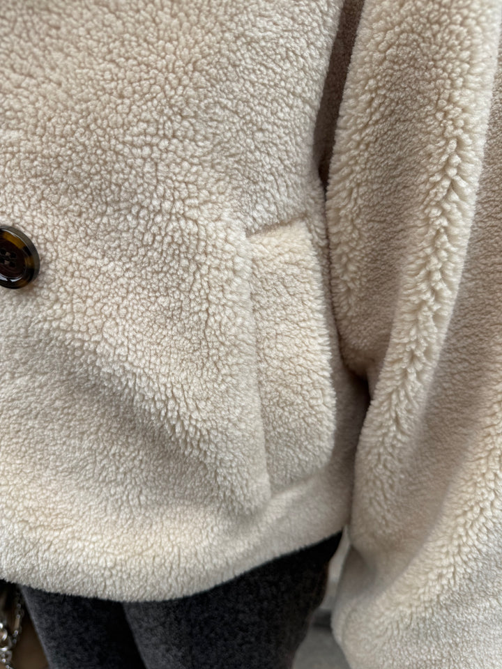 【予約】ボアショートコート / ライトベージュ(12月中旬発送予定)