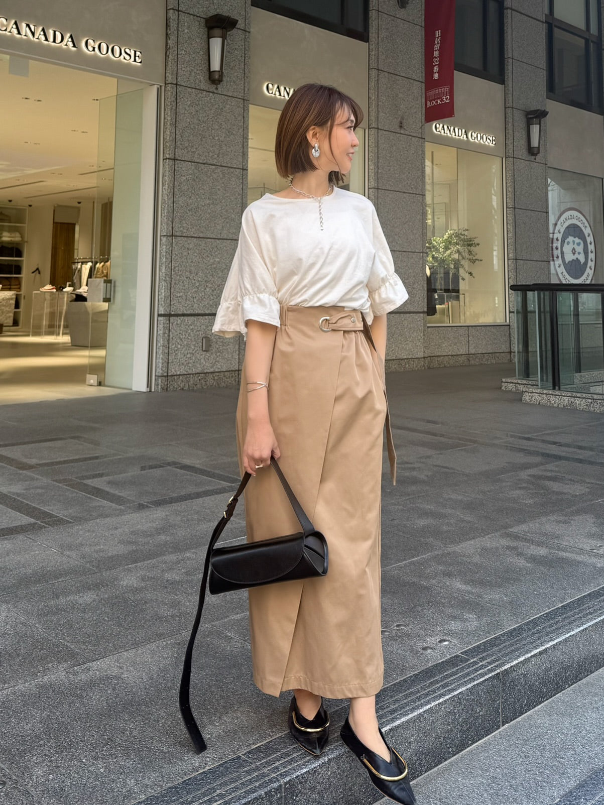Fukuzo ベージュ　スカート　春夏　無地 Fukuzo ベージュ スカート 春夏 無地 スカート