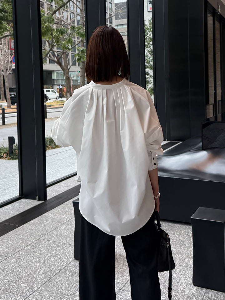 【予約】ブロードタックブラウス / ホワイト(2月下旬発送予定)