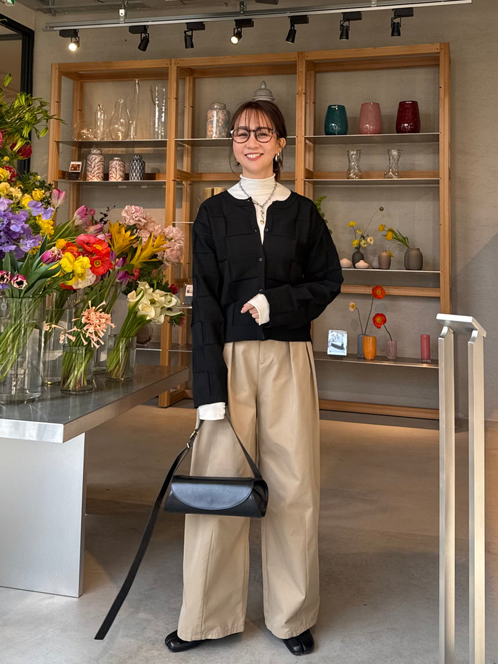 【予約】ツイルタックワイドパンツ / ベージュ(2月下旬発送予定)