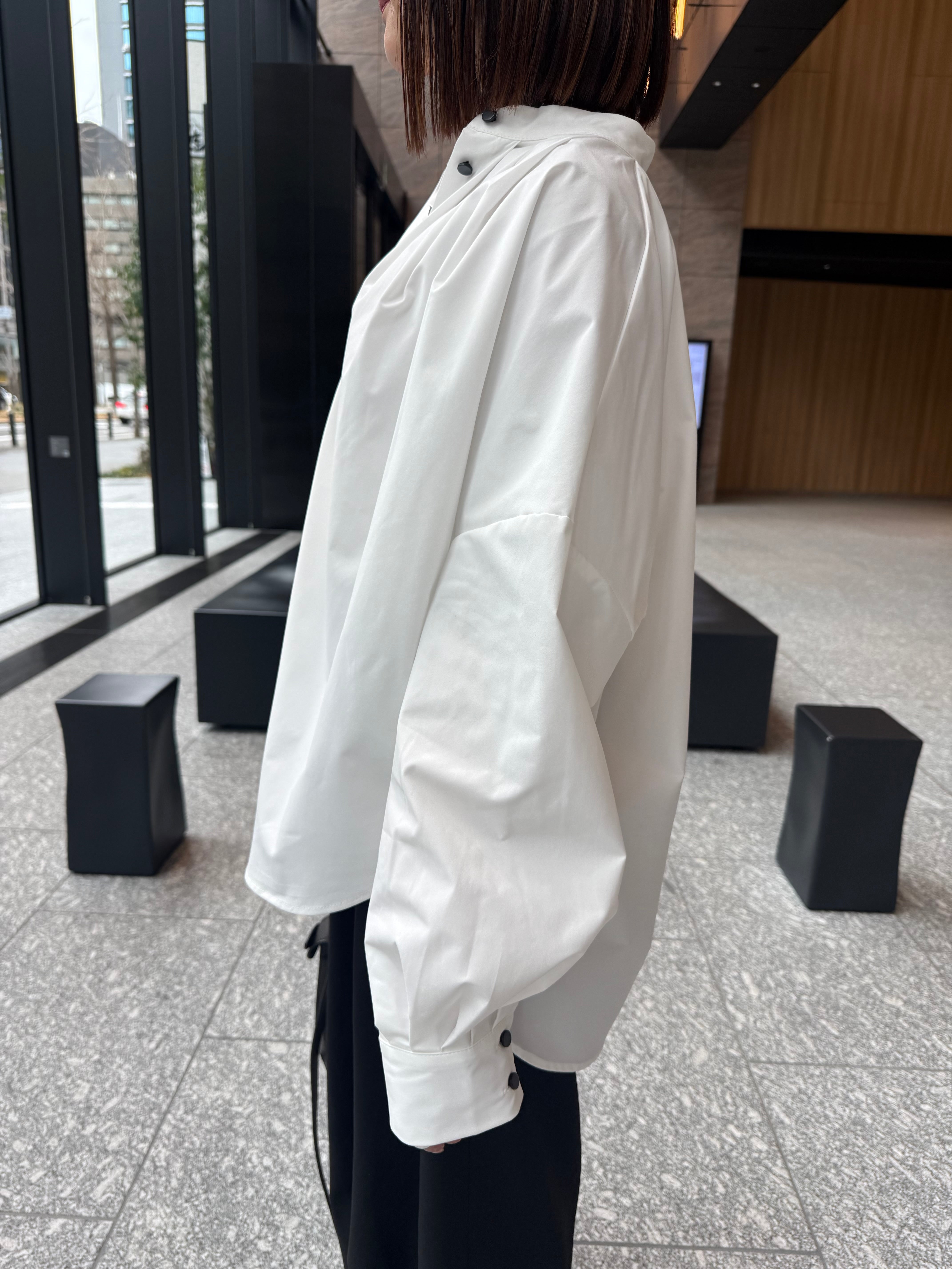 予約】ブロードタックブラウス / ホワイト(2月下旬発送予定) – fosie