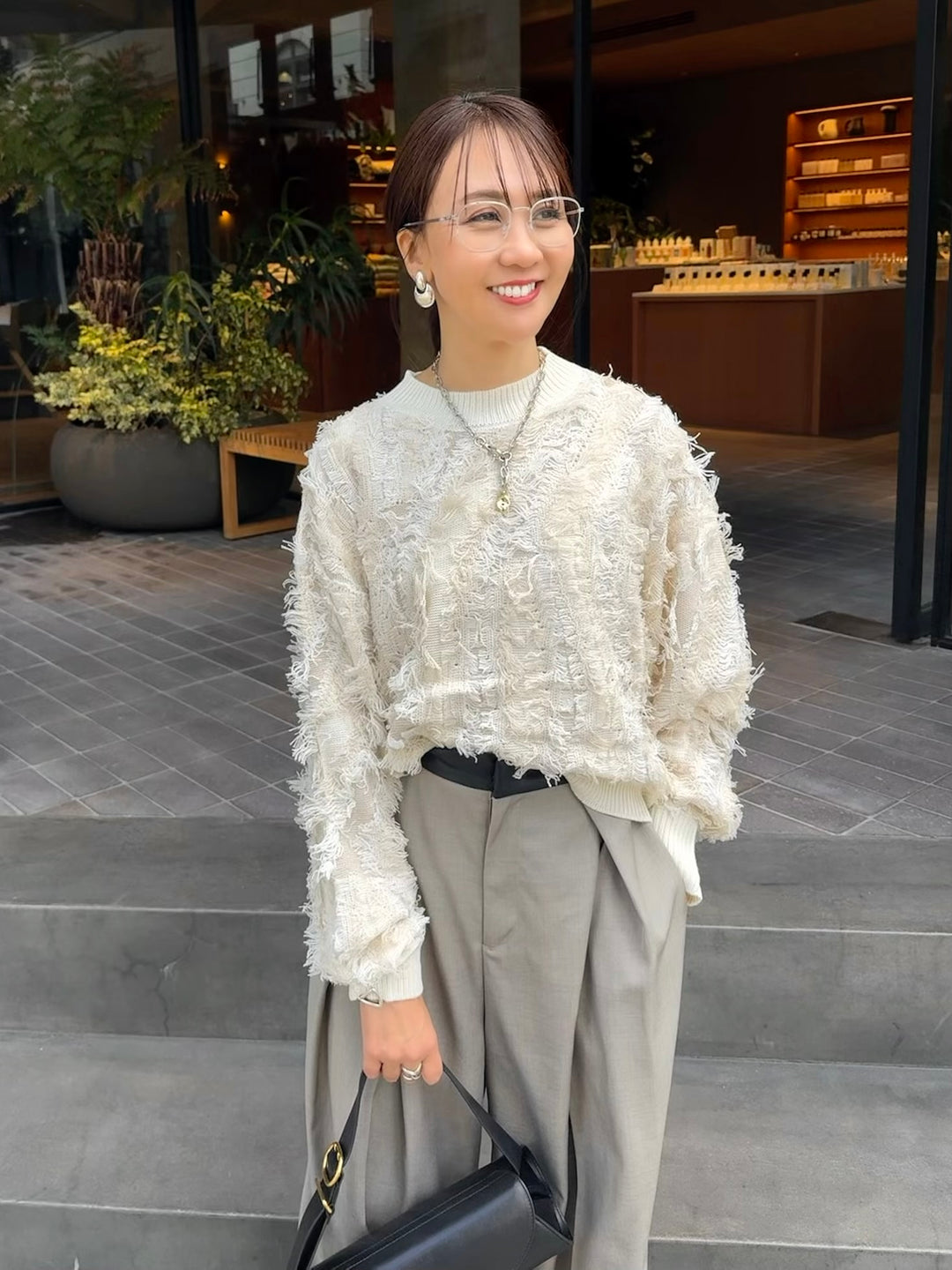 【予約】フリンジニットプルオーパー / アイボリー(11月下旬発送予定)