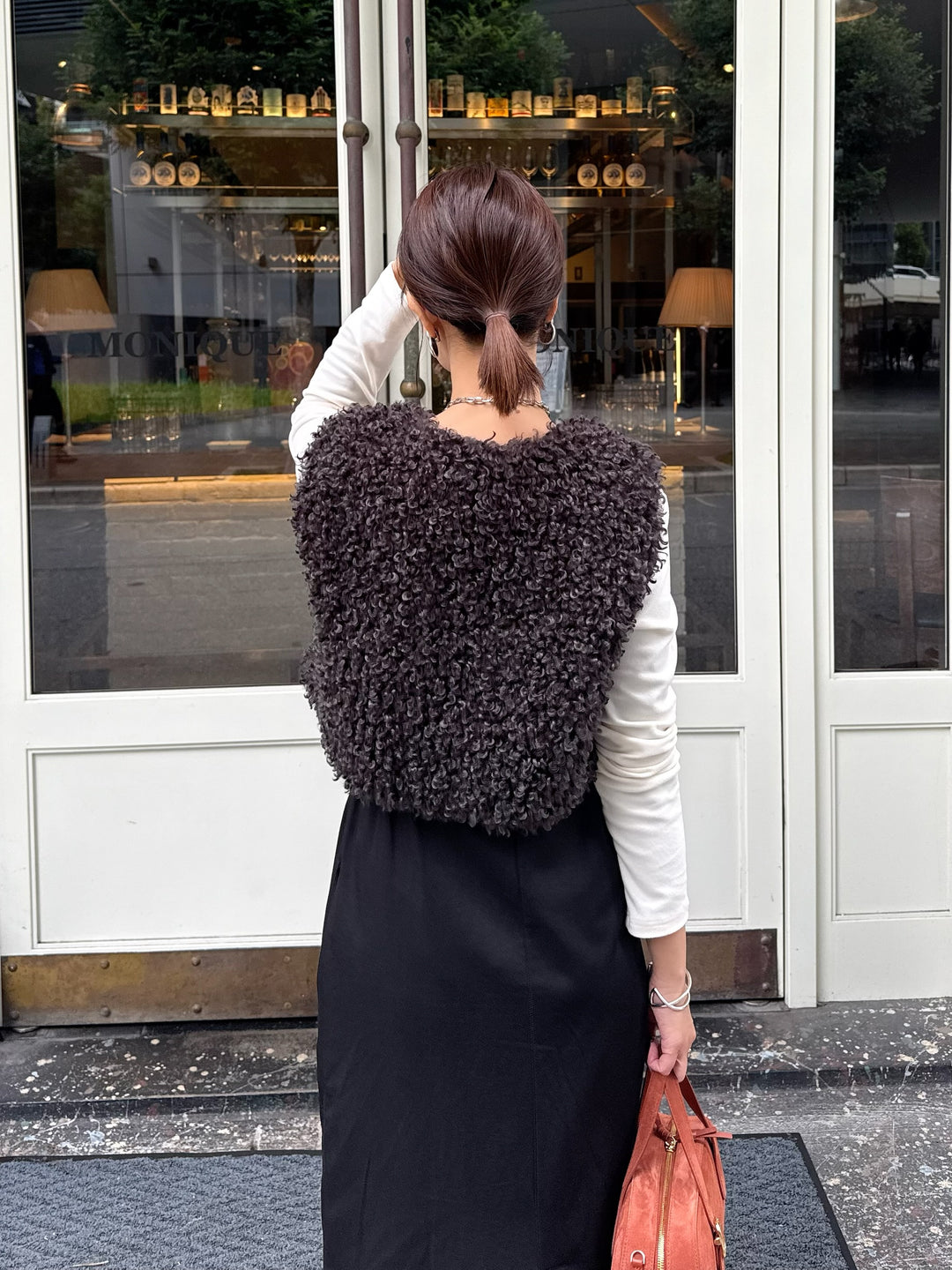 ベロアボートネックプルオーバー / アイボリー