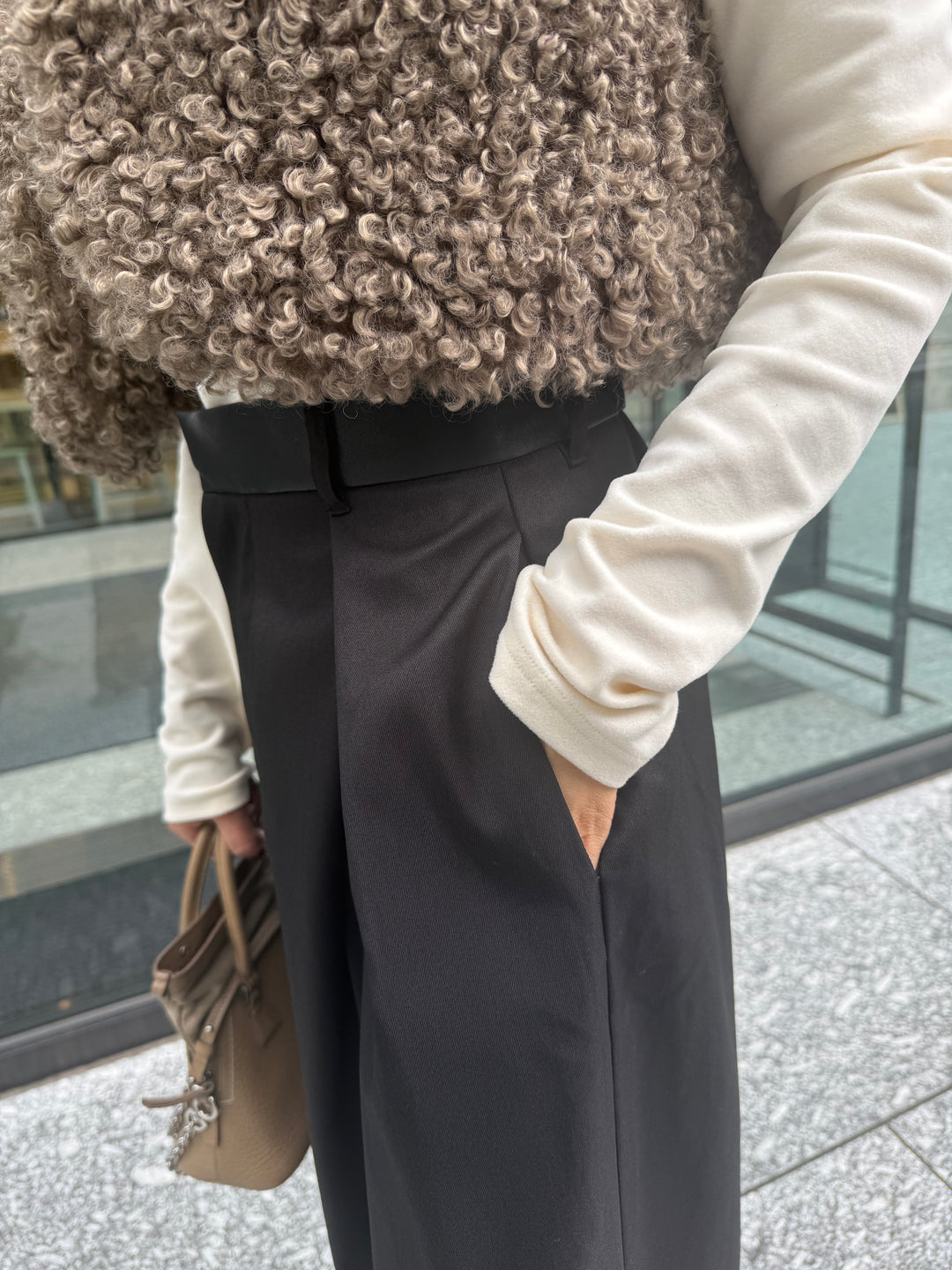 ツイルタックパンツ / ブラック