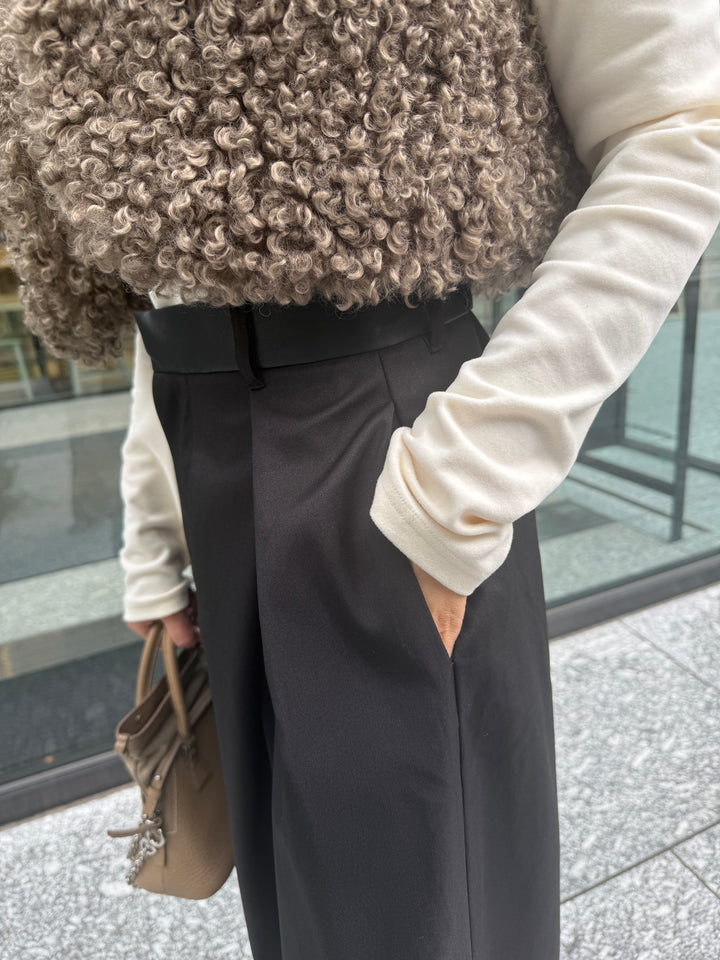 ツイルタックパンツ / ブラック