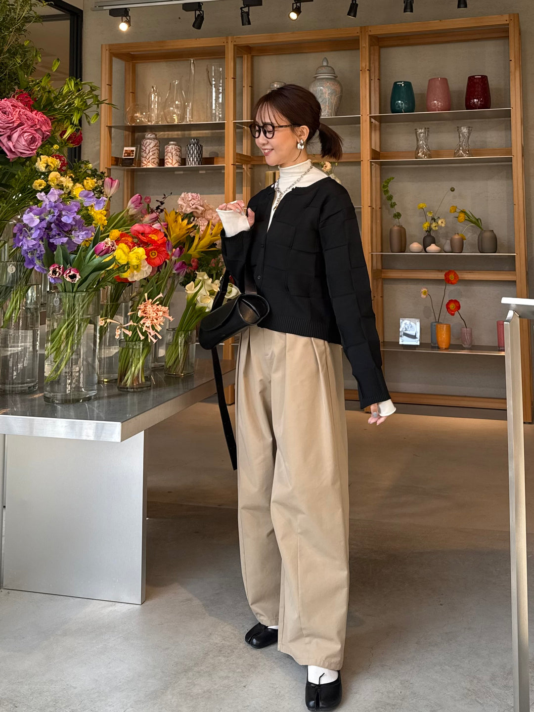 【予約】ツイルタックワイドパンツ / ベージュ(2月下旬発送予定)