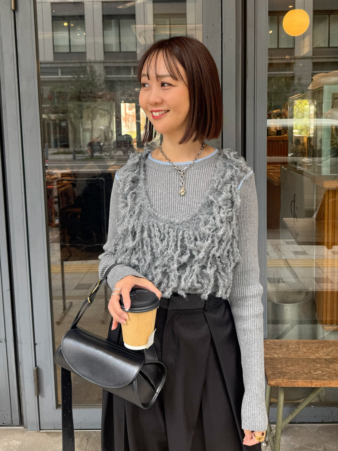 フリンジビスチェ / グレー