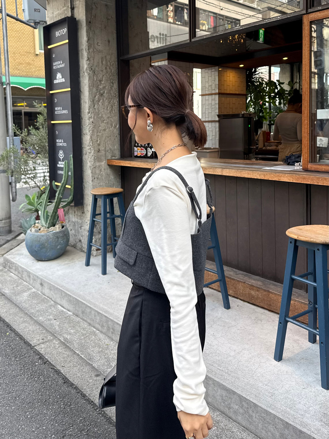 ベロアボートネックプルオーバー / アイボリー