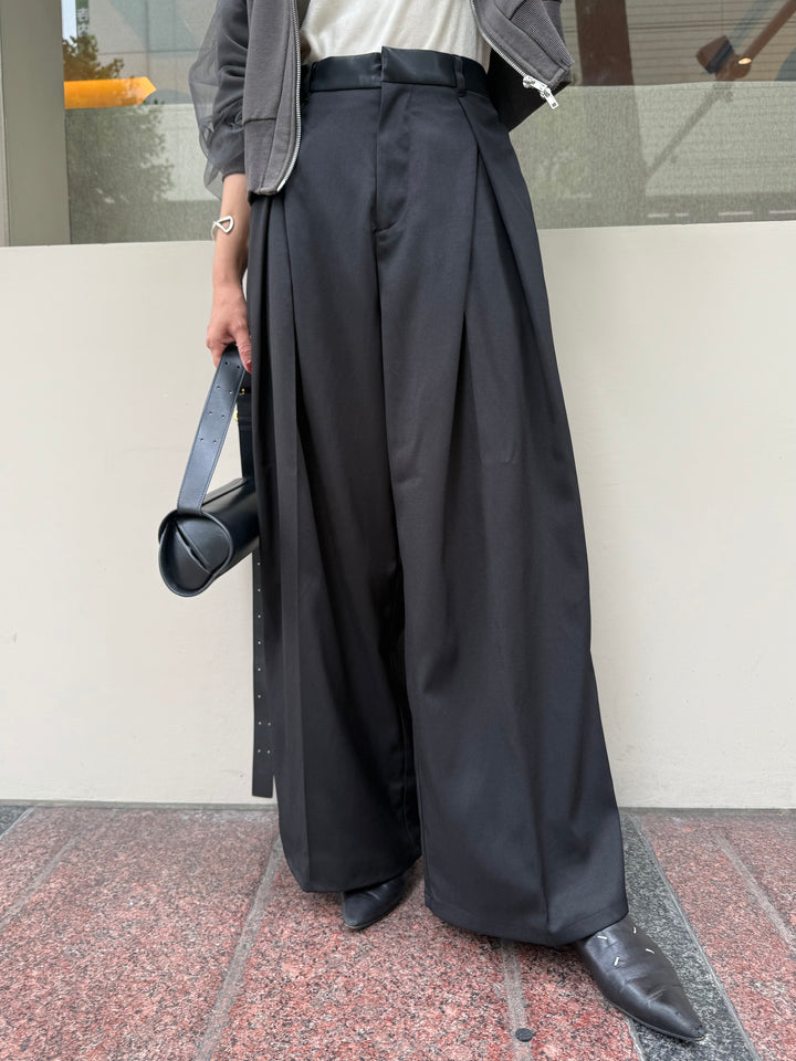 ツイルタックパンツ / ブラック