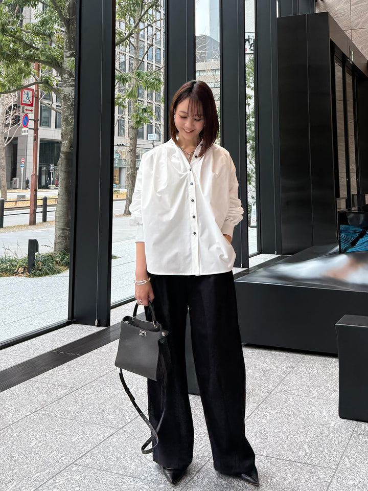 【予約】ブロードタックブラウス / ホワイト(2月下旬発送予定)