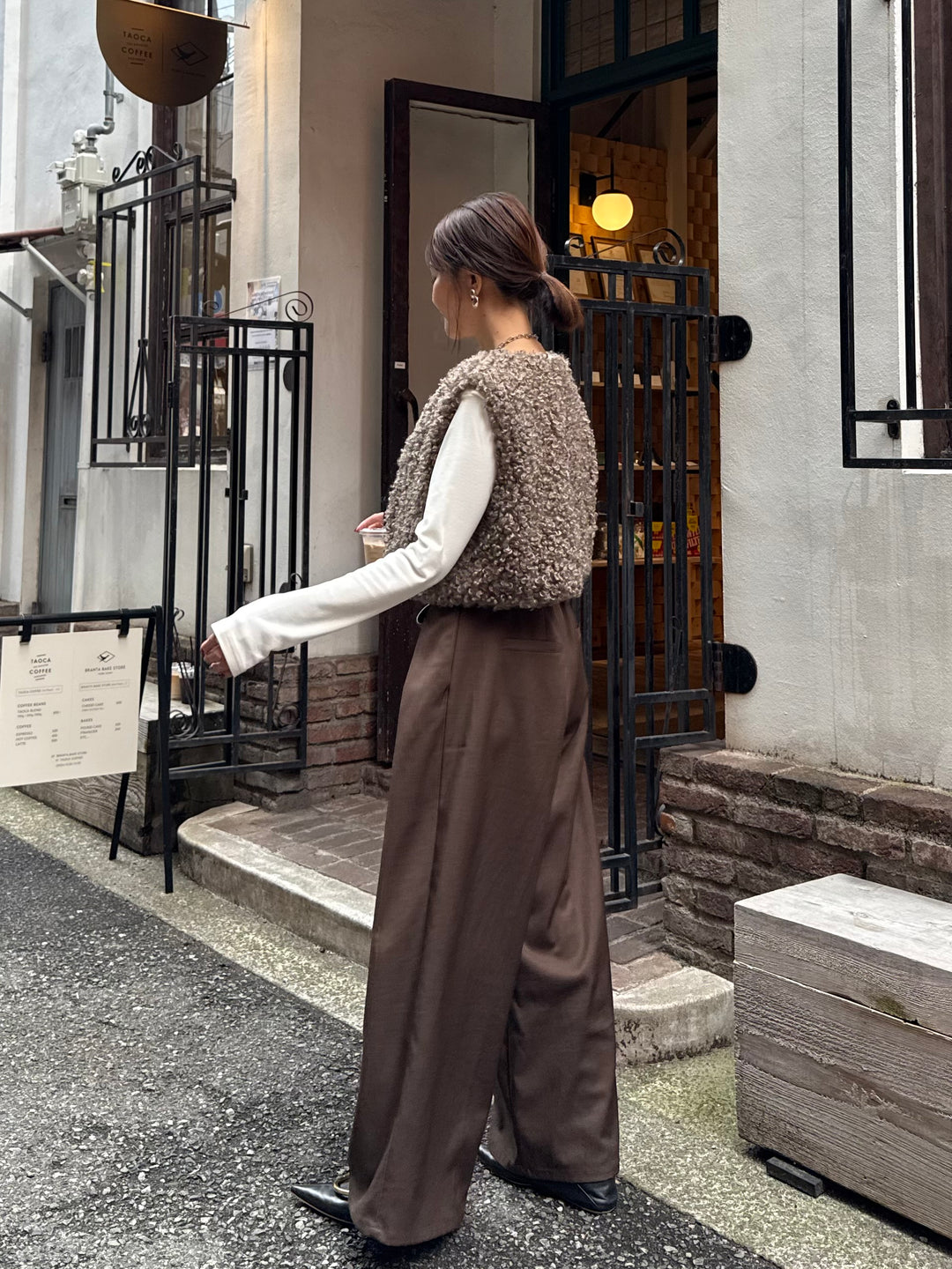 ベロアボートネックプルオーバー / アイボリー