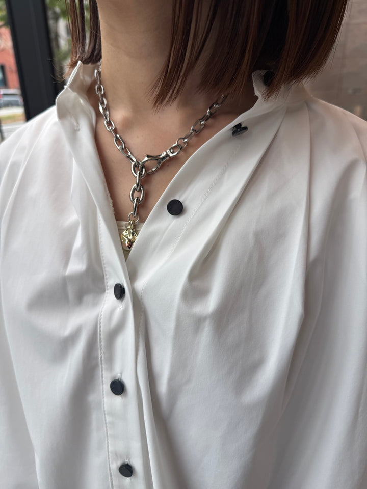 【予約】ブロードタックブラウス / ホワイト(2月下旬発送予定)