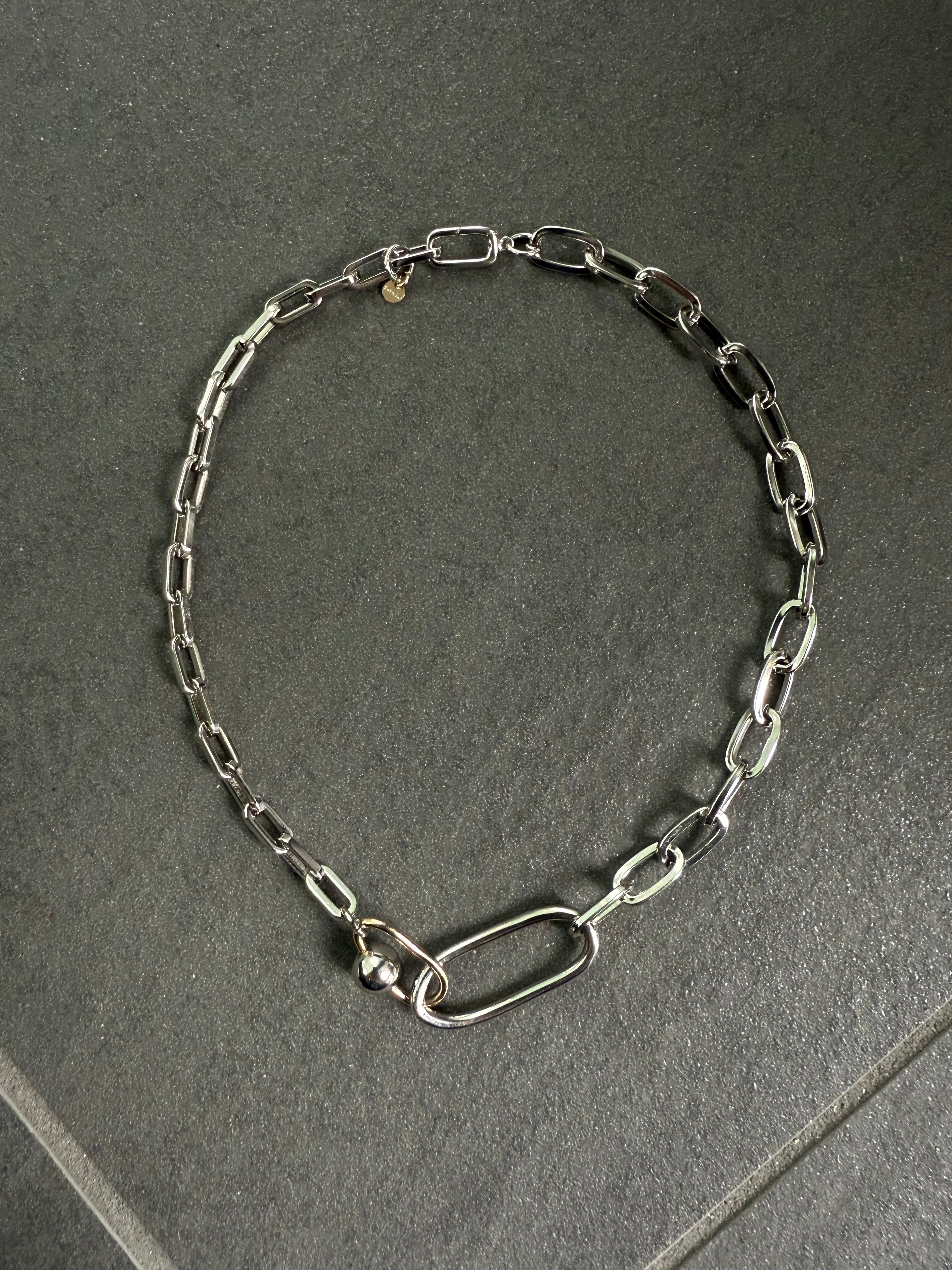 新品、未使用fosieネックレス ランダムチェーンネックレス / シルバー – fosie