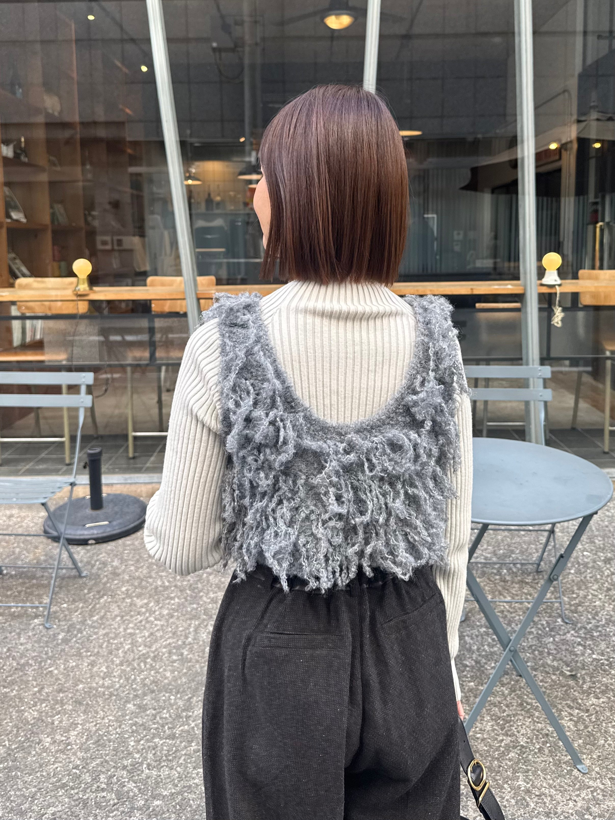 フリンジビスチェ / グレー – fosie