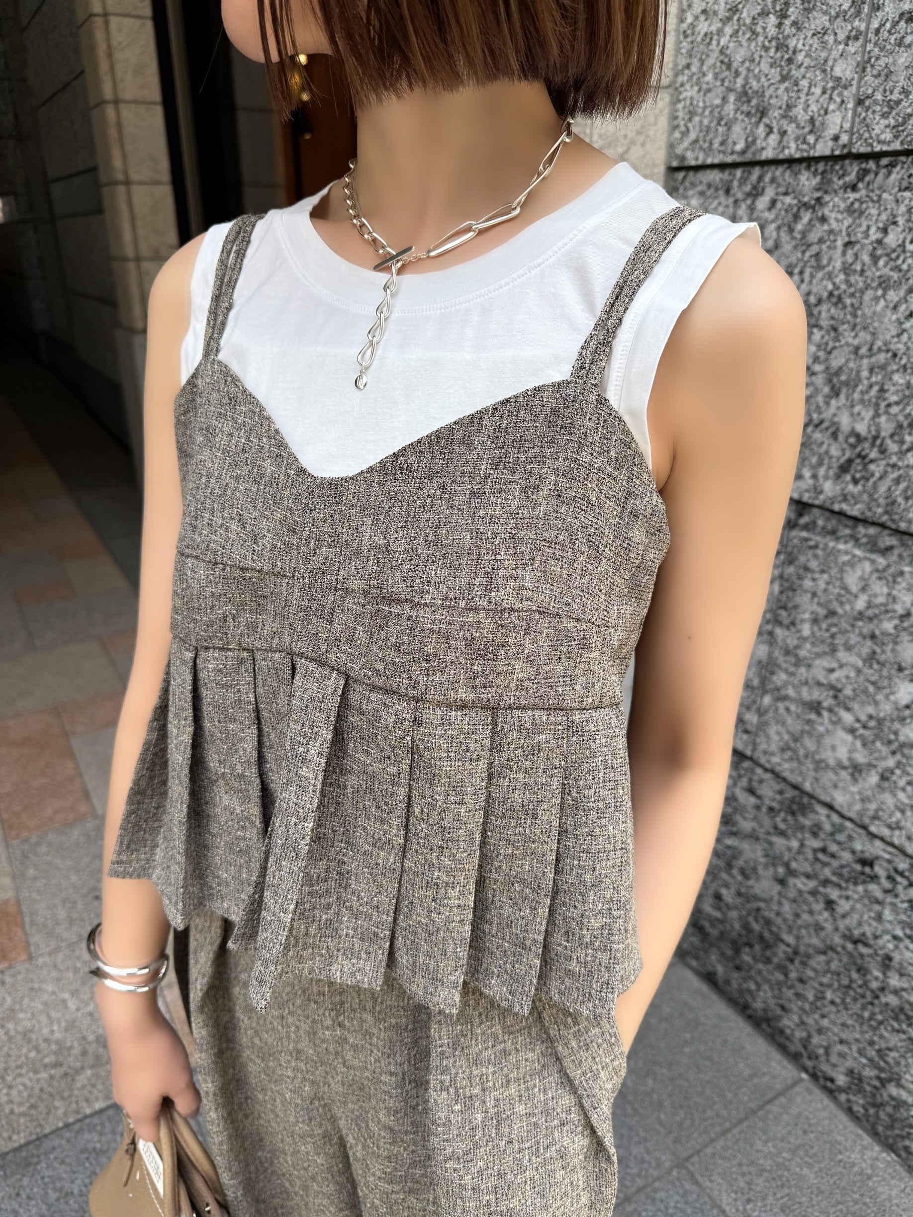 刺繍チュールショートプルオーバー / アイボリー – fosie