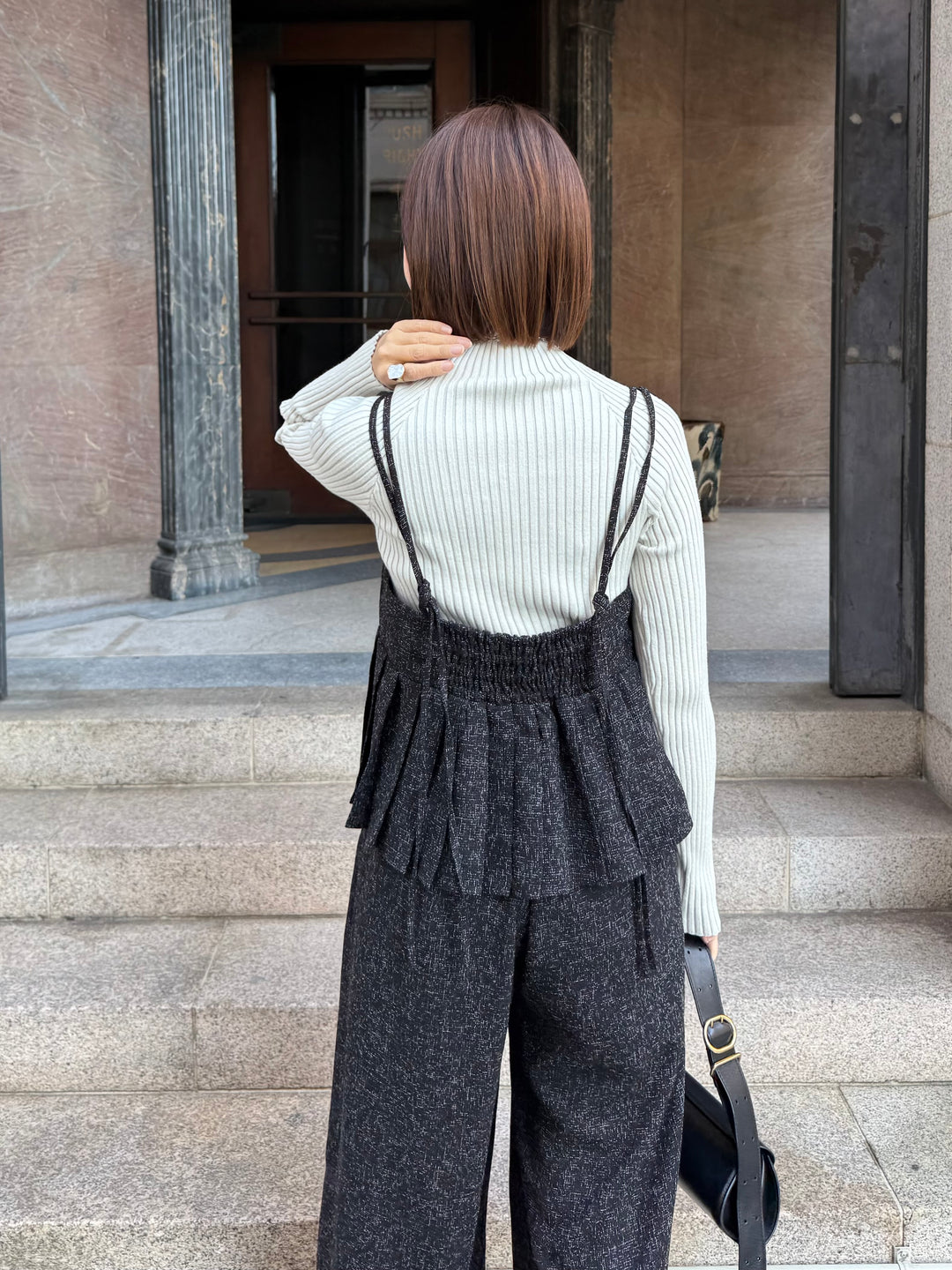 【予約】サマーツイードプリーツキャミ / ブラック(2月中旬頃発送予定)