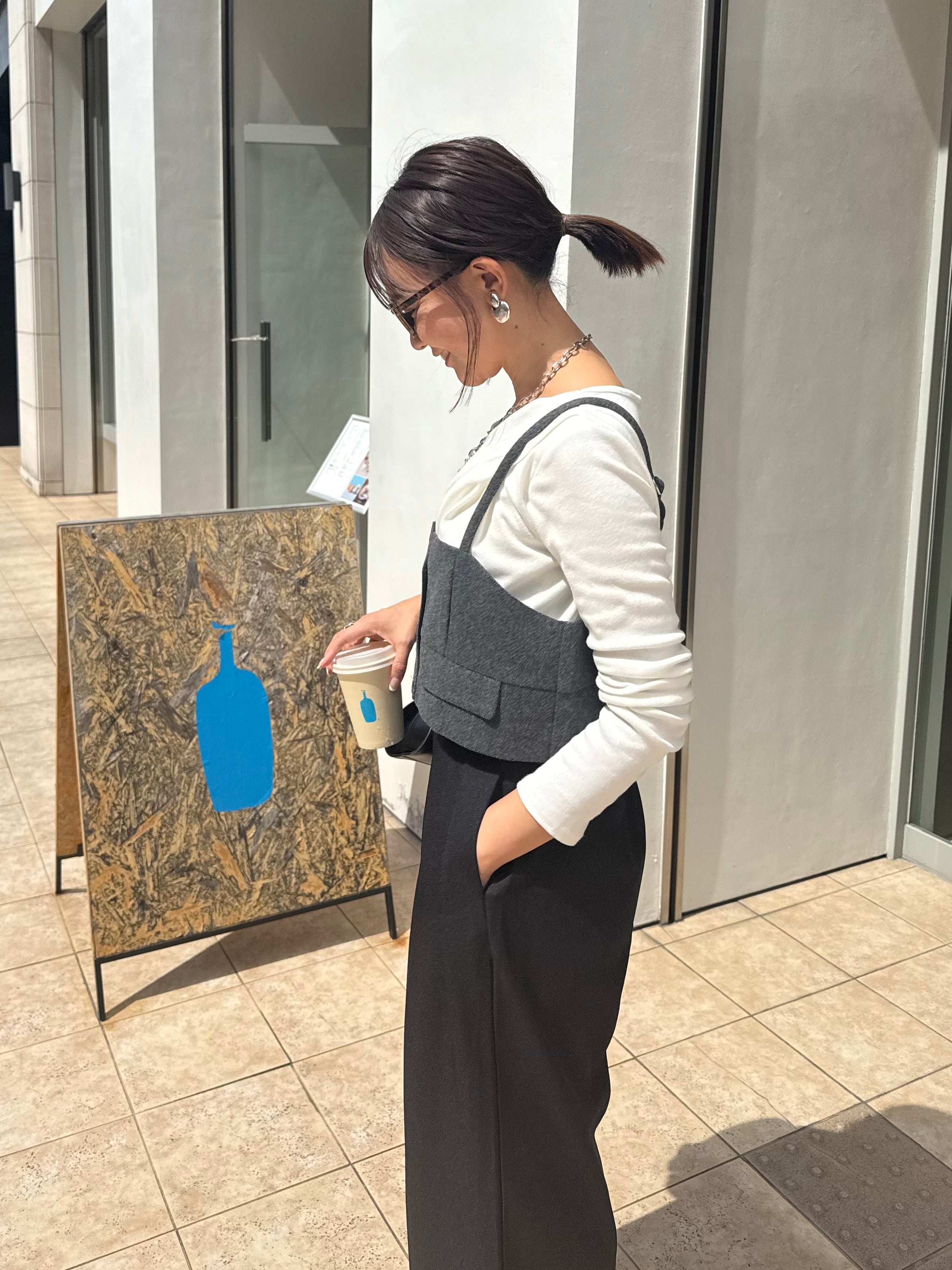 ウールライクビスチェ / チャコール – fosie