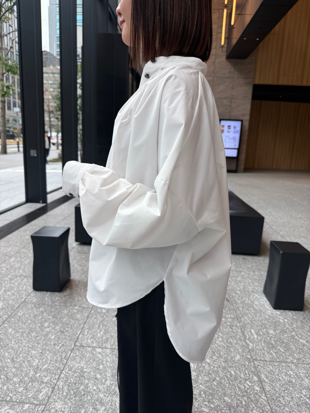 【予約】ブロードタックブラウス / ホワイト(2月下旬発送予定)