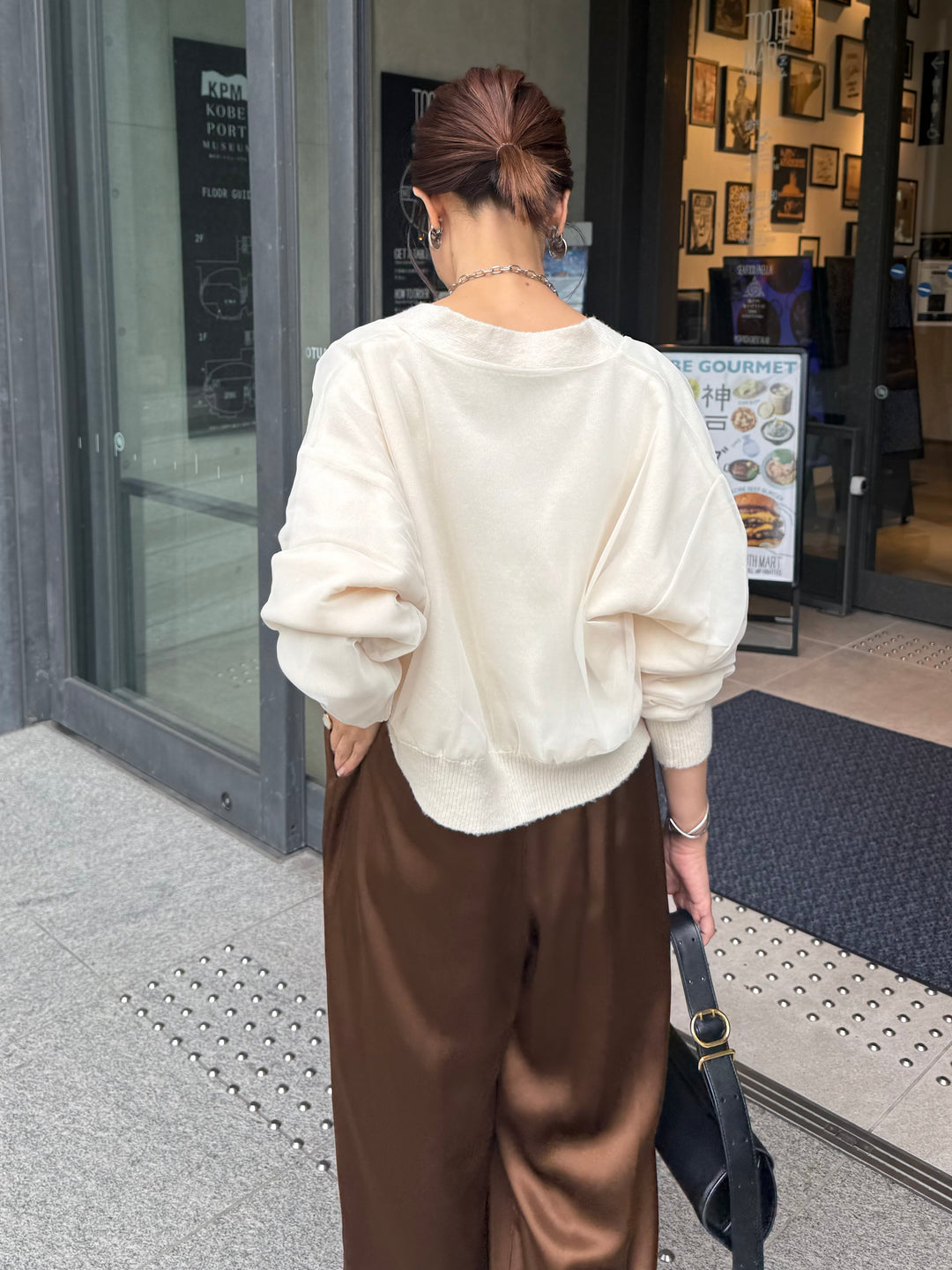 チュールニットカーディガン / アイボリー