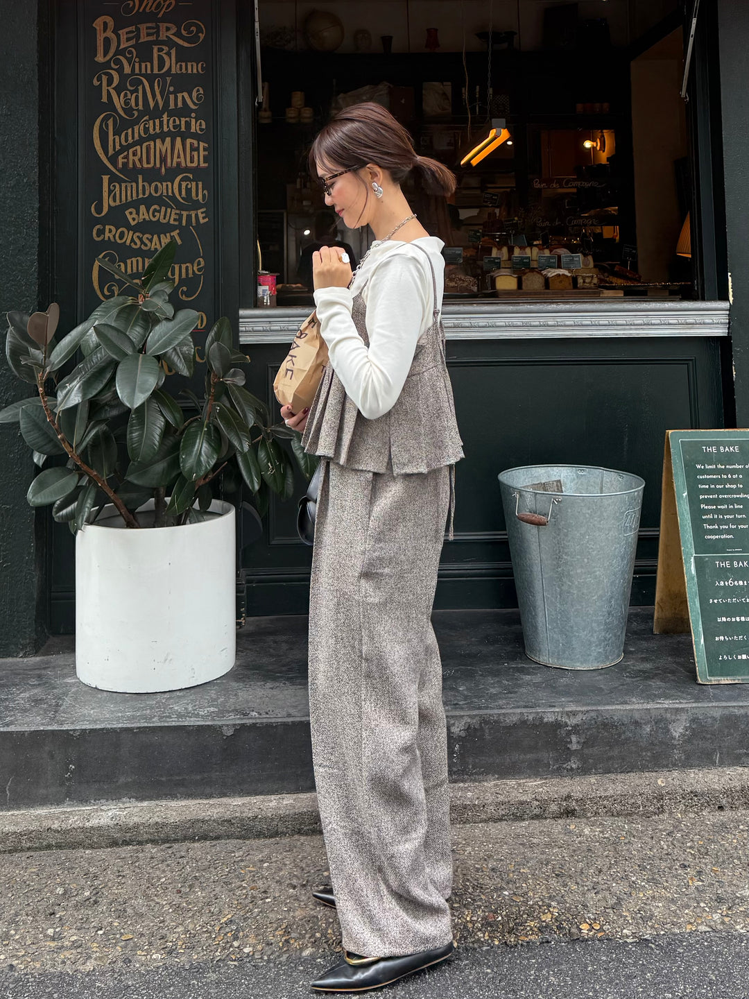 ベロアボートネックプルオーバー / アイボリー