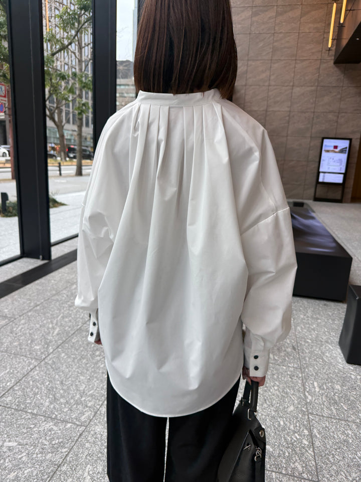 【予約】ブロードタックブラウス / ホワイト(2月下旬発送予定)