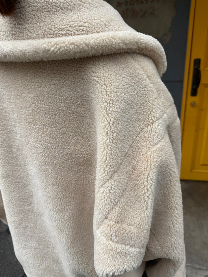 【予約】ボアショートコート / ライトベージュ(12月中旬発送予定)