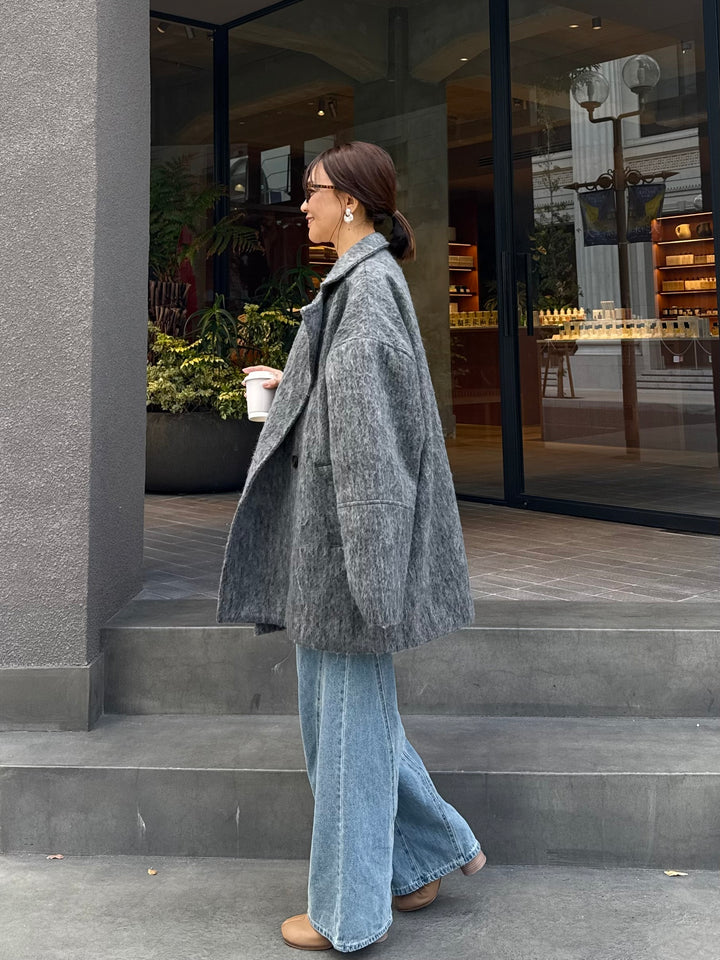 シャギーミドルコート / チャコール