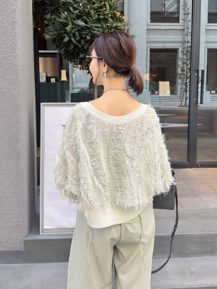 ウォッシャブルフェイクレザーキャミソール / エクリュ