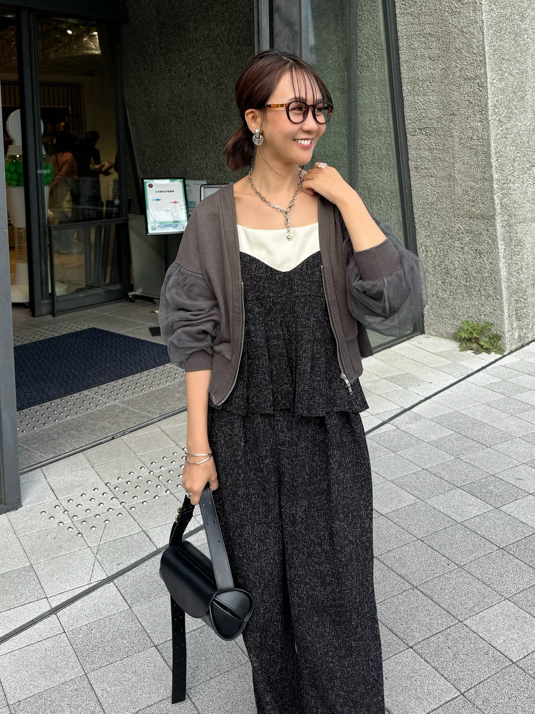 【予約】サマーツイードプリーツキャミ / ブラック(2月中旬頃発送予定)