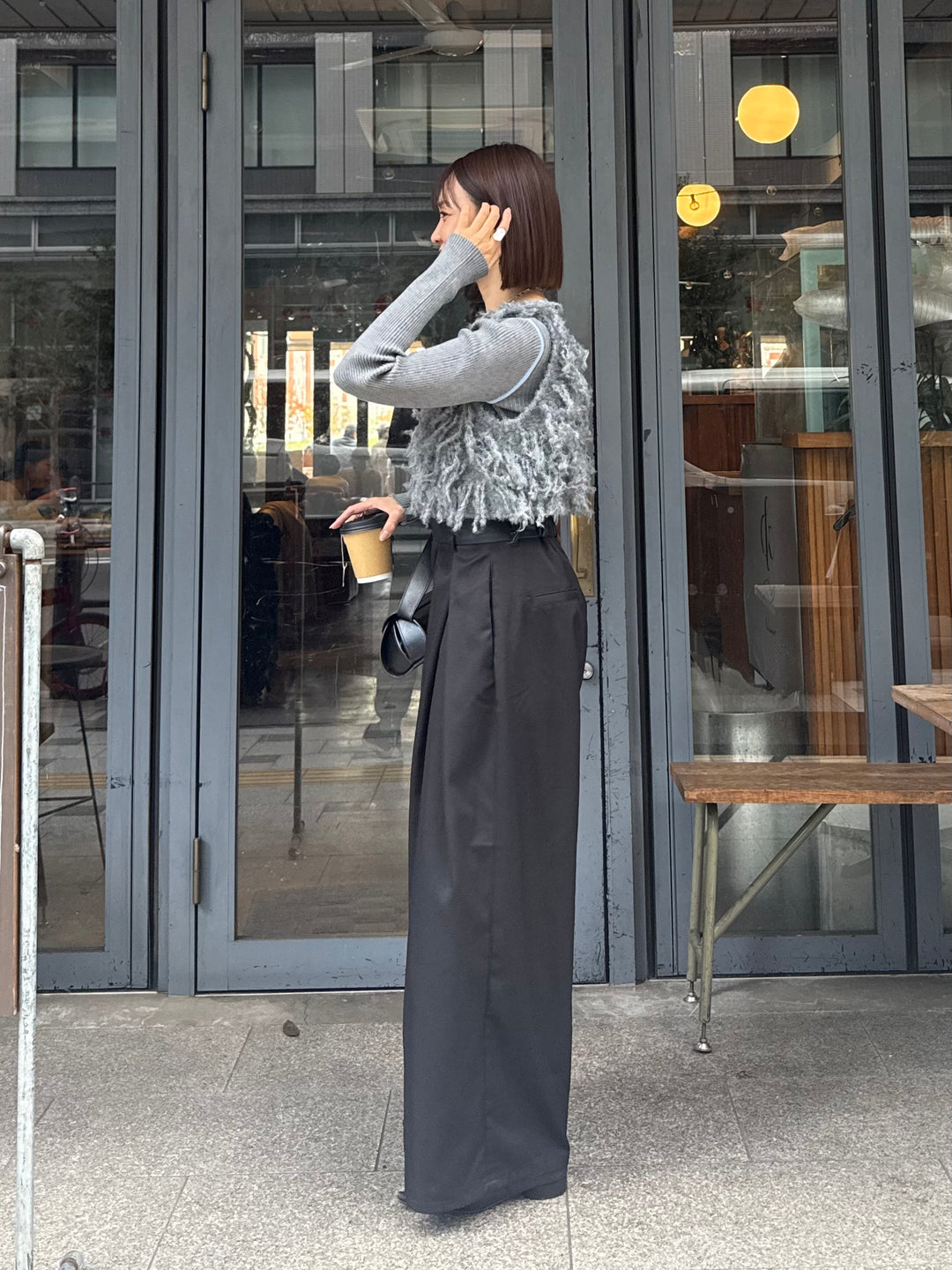 フリンジビスチェ / グレー