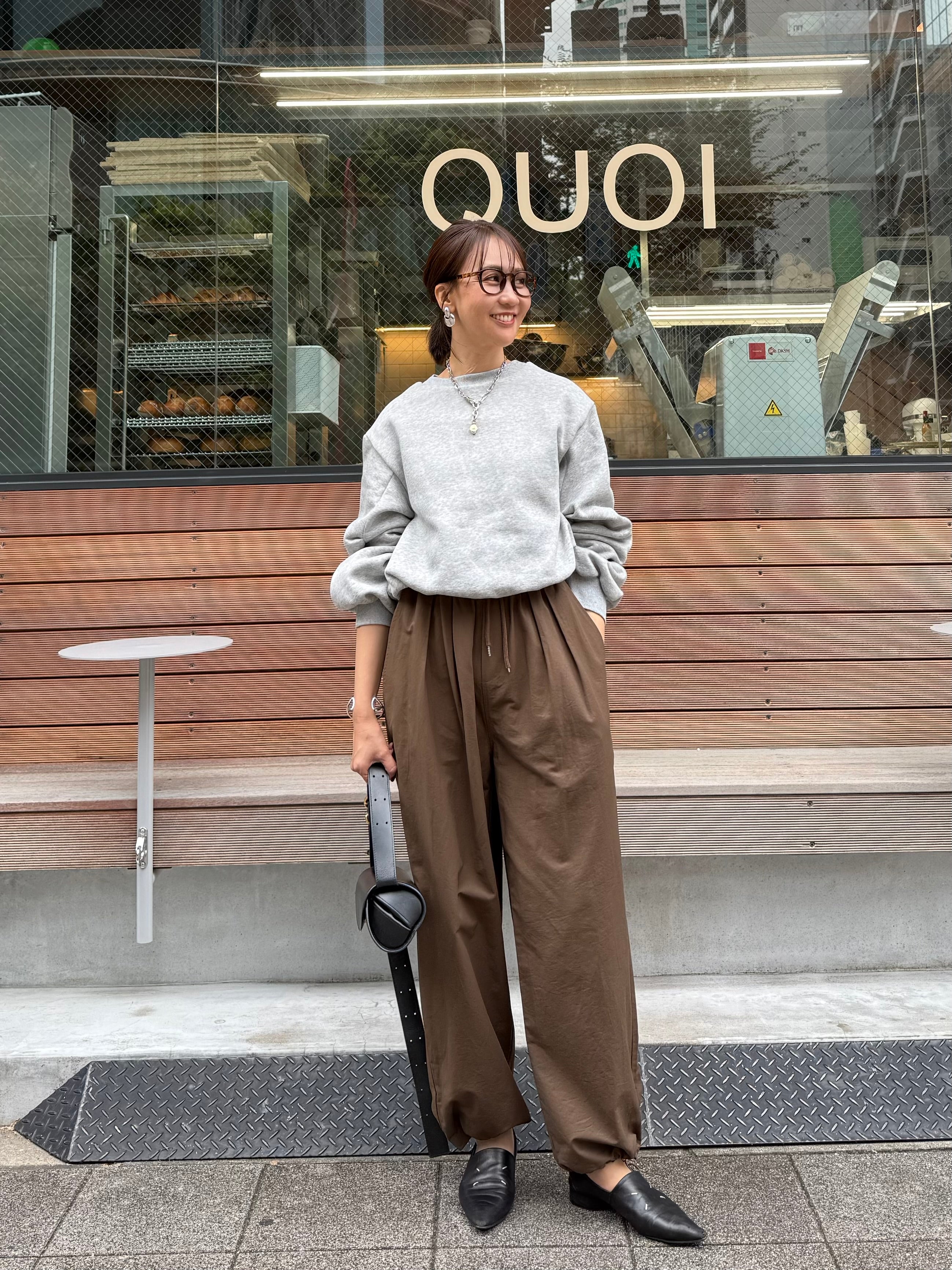 Lui'sのオリジナルファブリックウール混 オーバージャケット&バルーンパンツ Lui'sのオリジナルファブリックウール混 オーバージャケット&バルーン