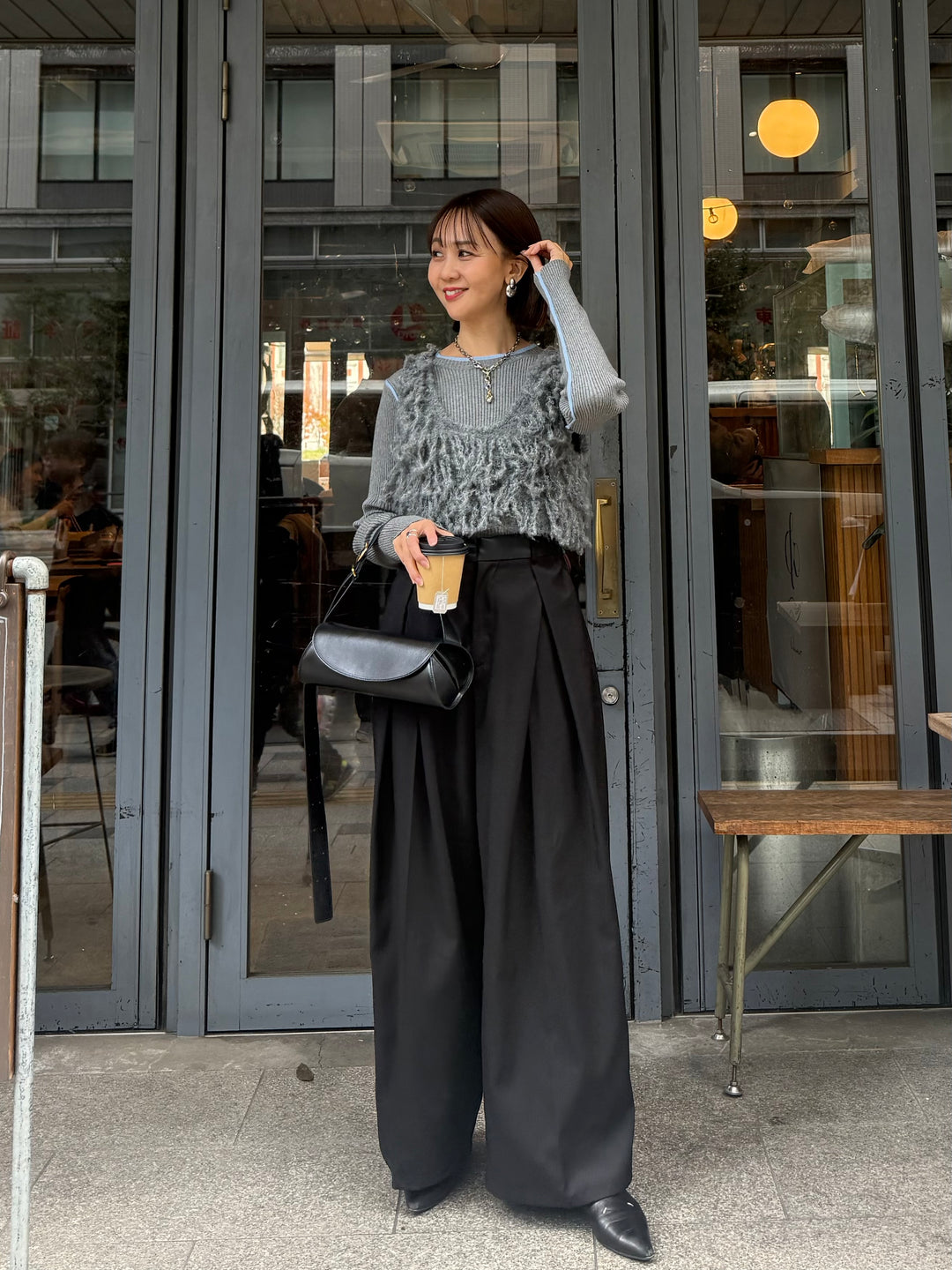 フリンジビスチェ / グレー