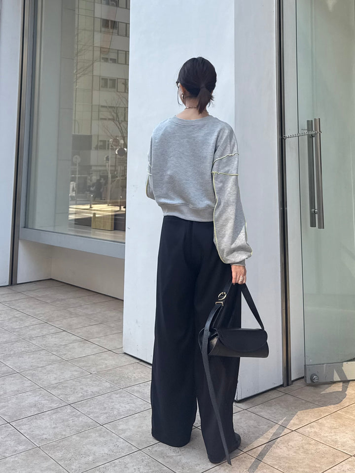 【予約】配色メロープルオーバー／グレー(2月下旬発送予定)