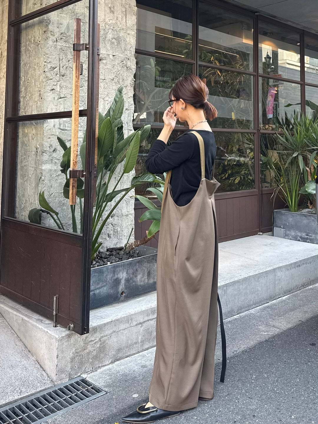 【予約】ツイルサロペット / カーキブラウン(5月下旬発送予定)