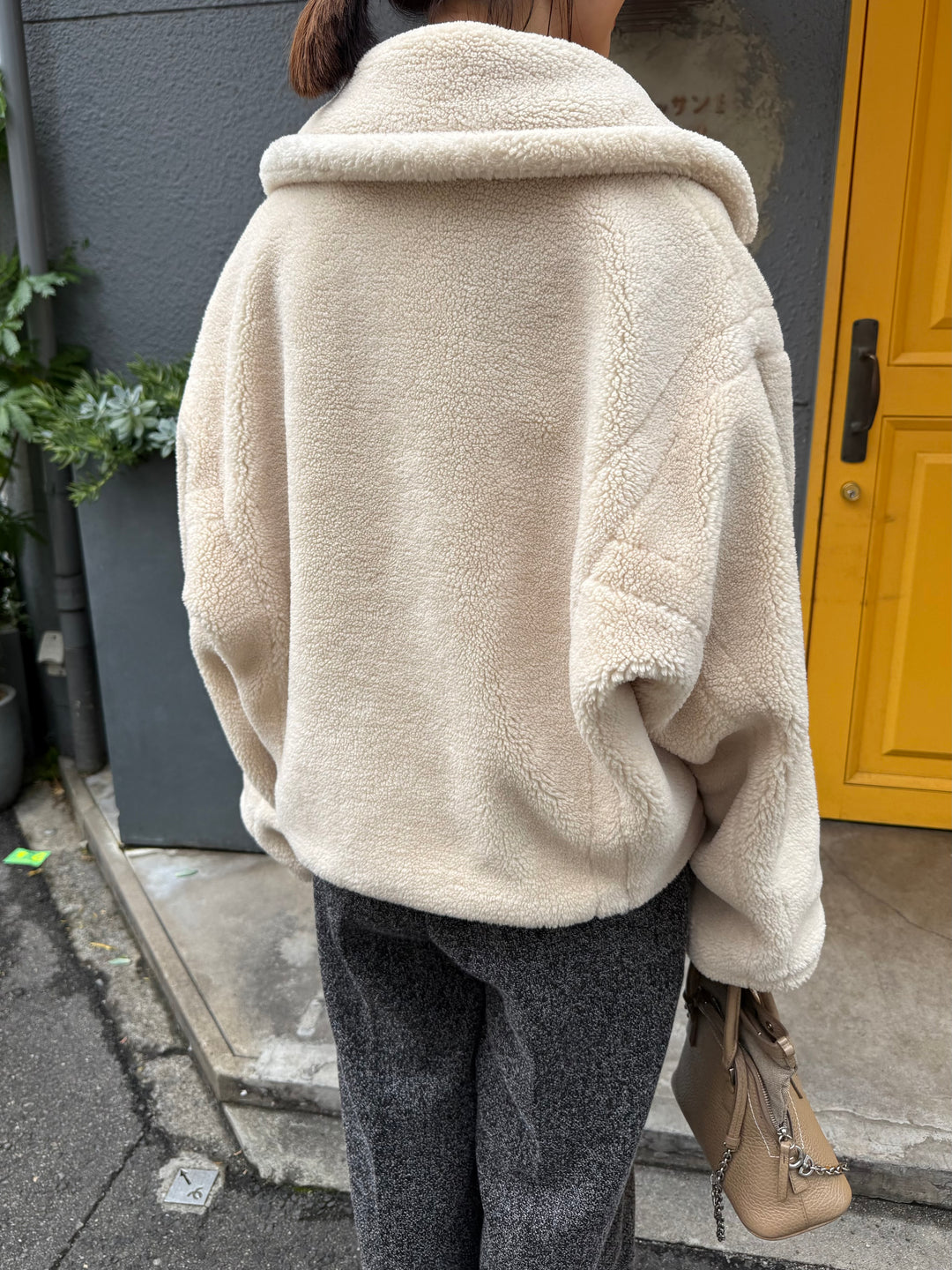 【予約】ボアショートコート / ライトベージュ(12月中旬発送予定)