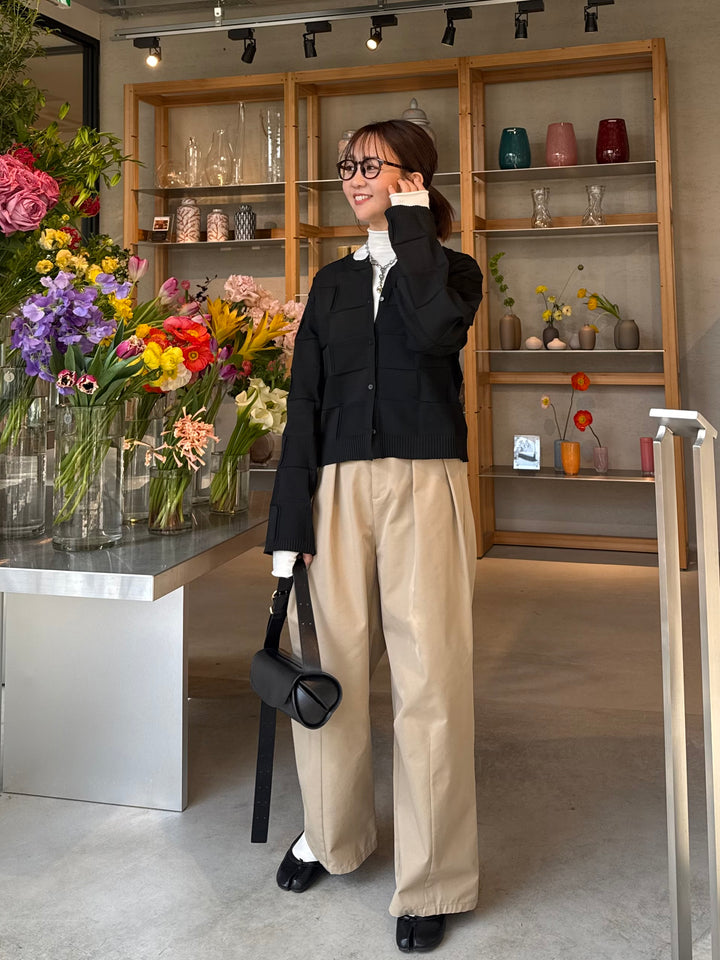 【予約】ツイルタックワイドパンツ / ベージュ(2月下旬発送予定)