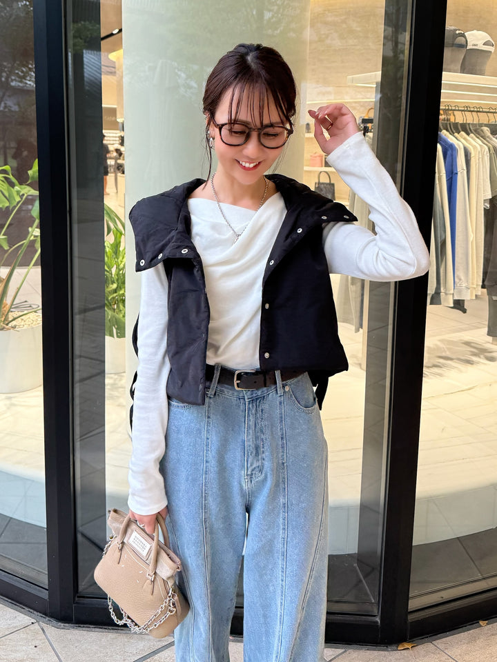 中綿フードベスト / ブラック