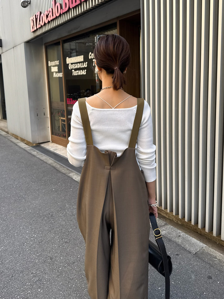 【予約】ツイルサロペット / カーキブラウン(5月下旬発送予定)