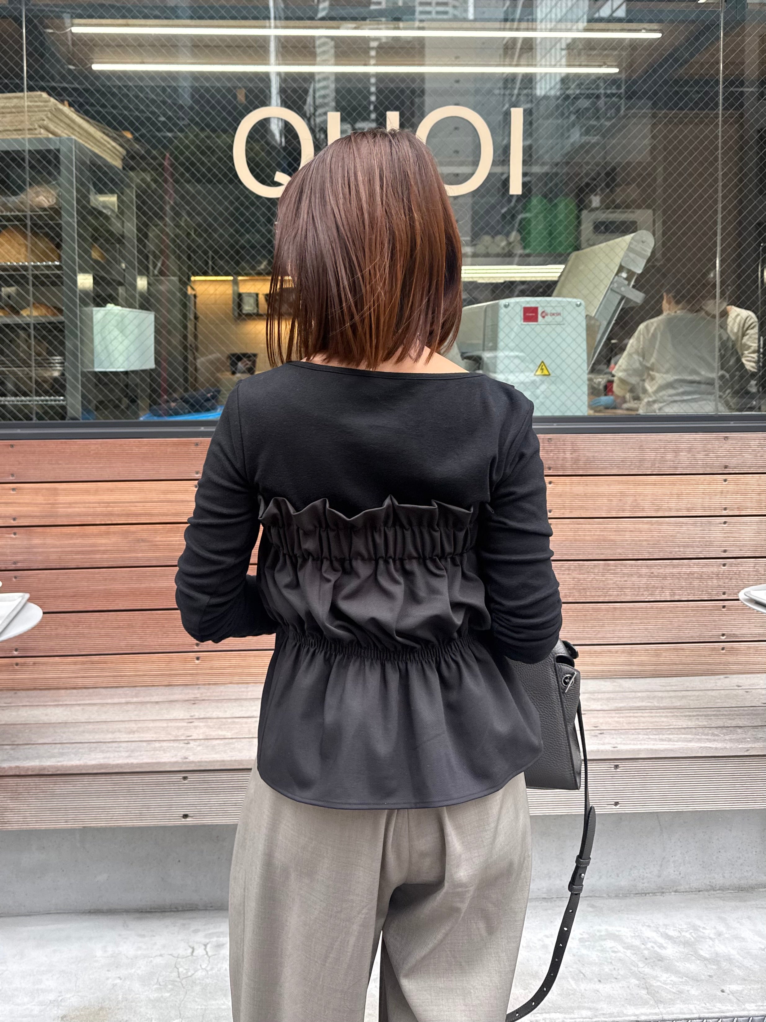 新作300円OFF] ギャザービスチェ / ブラック – fosie