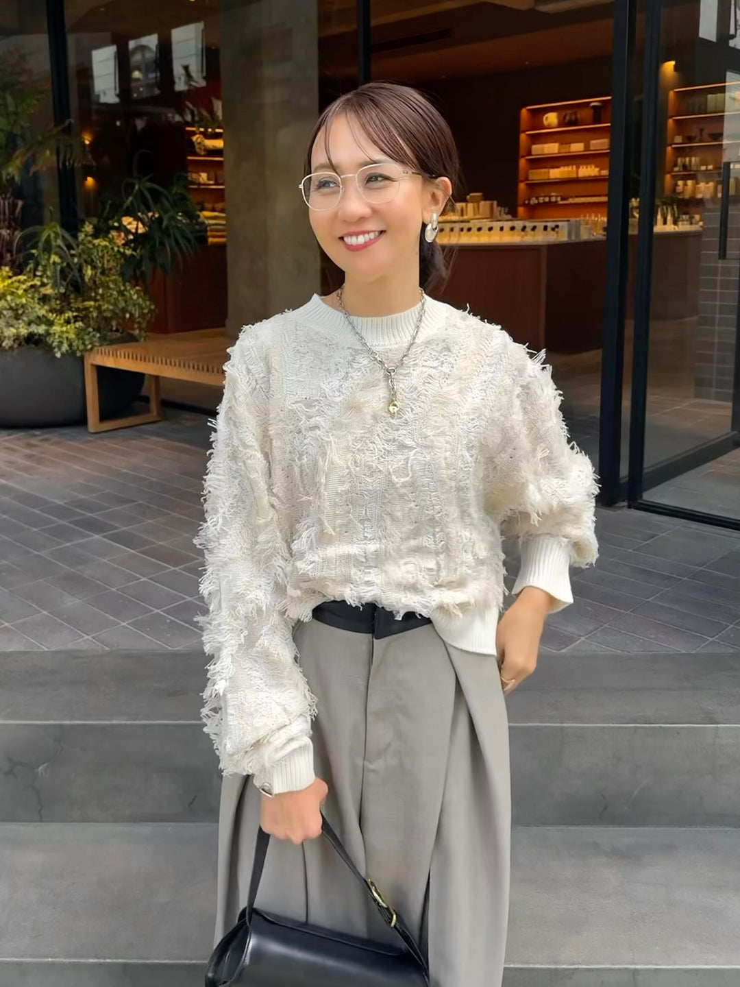 【予約】フリンジニットプルオーパー / アイボリー(11月下旬発送予定)