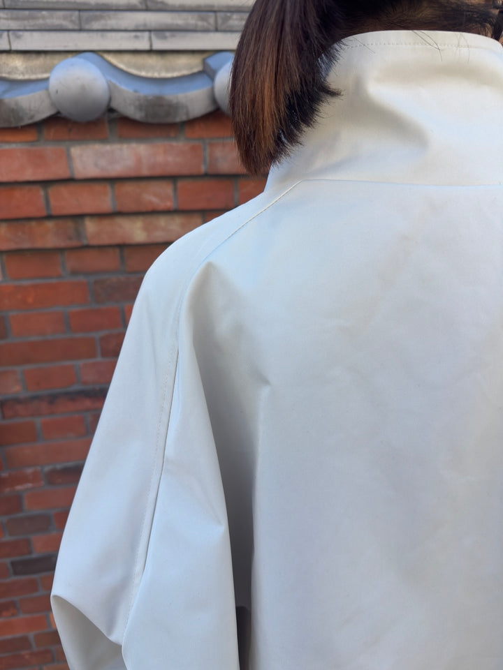 スタンドカラーミドルコート / オフホワイト