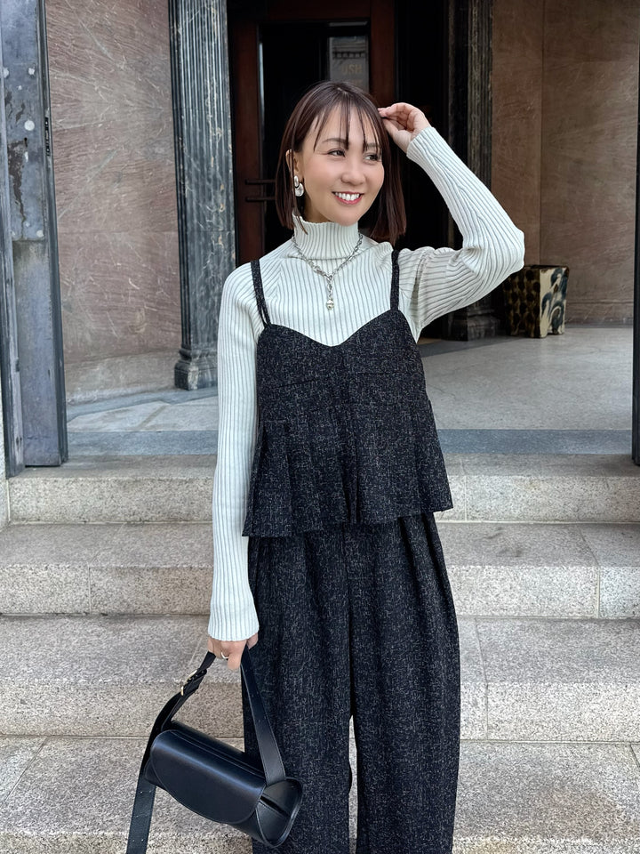 【予約】サマーツイードプリーツキャミ / ブラック(2月中旬頃発送予定)