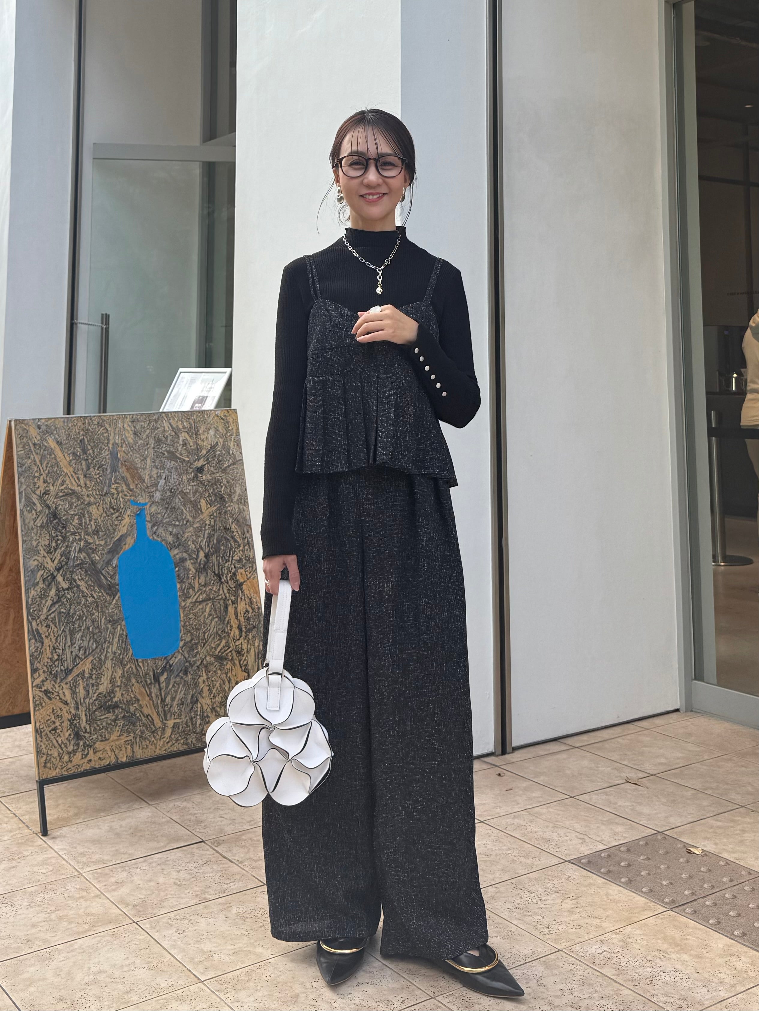 予約】サマーツイードタックパンツ / ブラック(2月中旬頃発送予定) – fosie