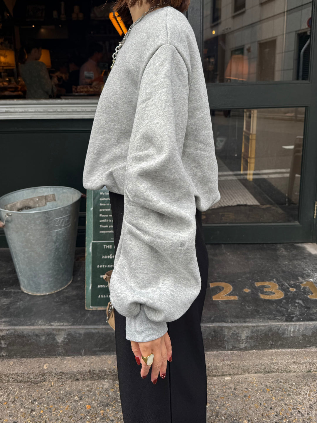 【予約】裏起毛バルーンプルオーバー / グレー(11月下旬発送予定)