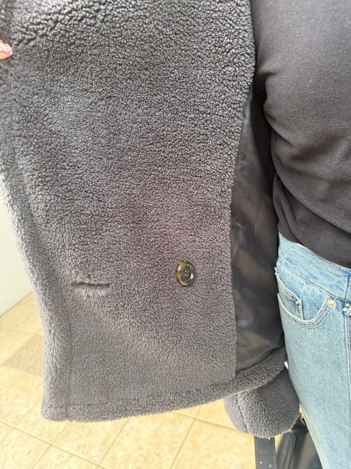 【予約】ボアショートコート / チャコールグレー(11月中旬発送予定)