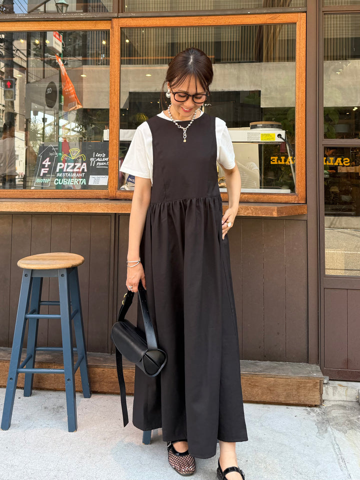 バックメッシュワンピース / ブラック