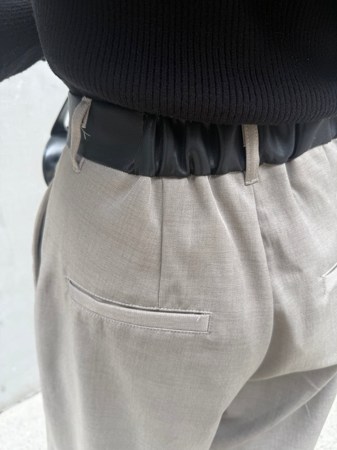 ツイルタックパンツ / グレージュ