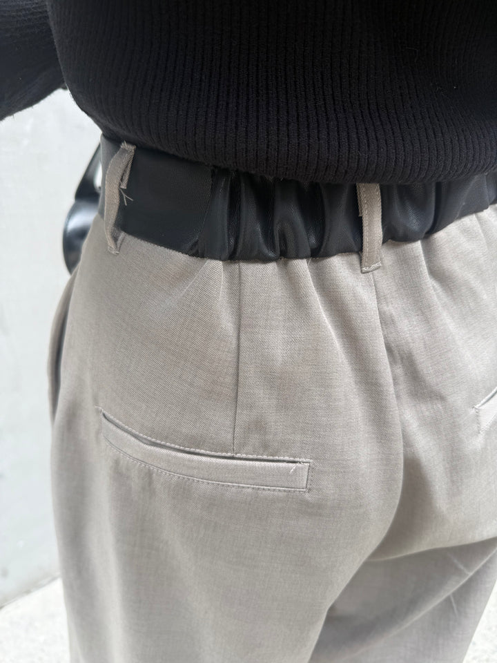 ツイルタックパンツ / グレージュ